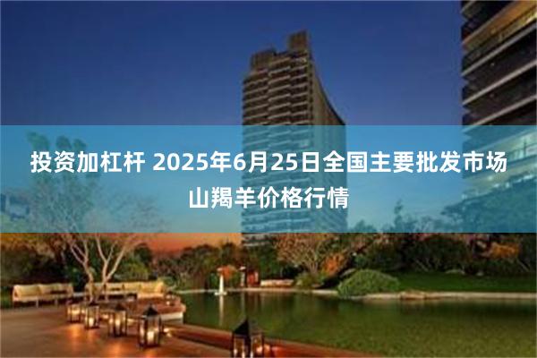 投资加杠杆 2025年6月25日全国主要批发市场山羯羊价格行情